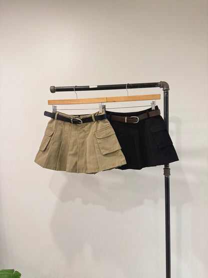 ZELLA Pleated mini cargo skirt