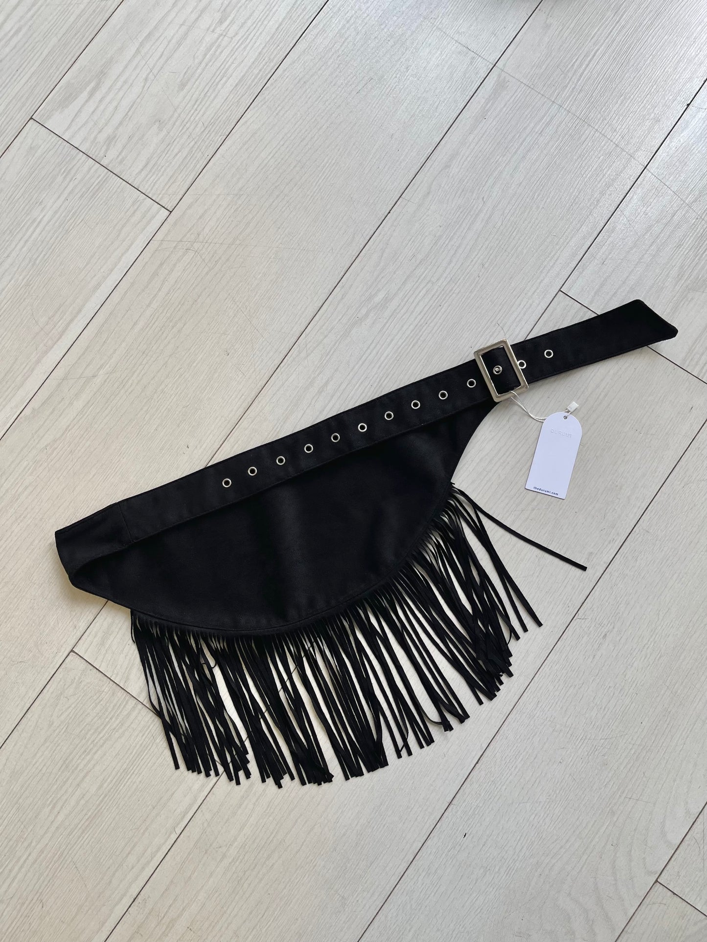 DAKOTA Fringe suede belt