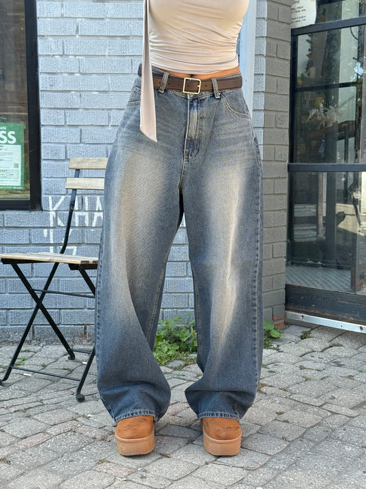 REY Acid washed baggy jeans