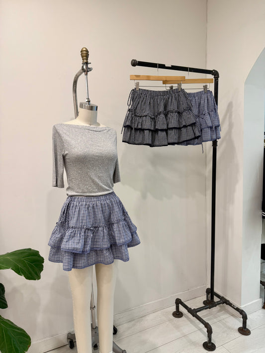 BABA Plaid mini skirt