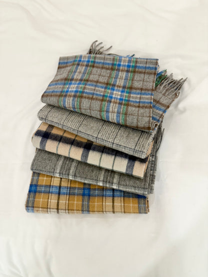 PART Plaid wool scarf