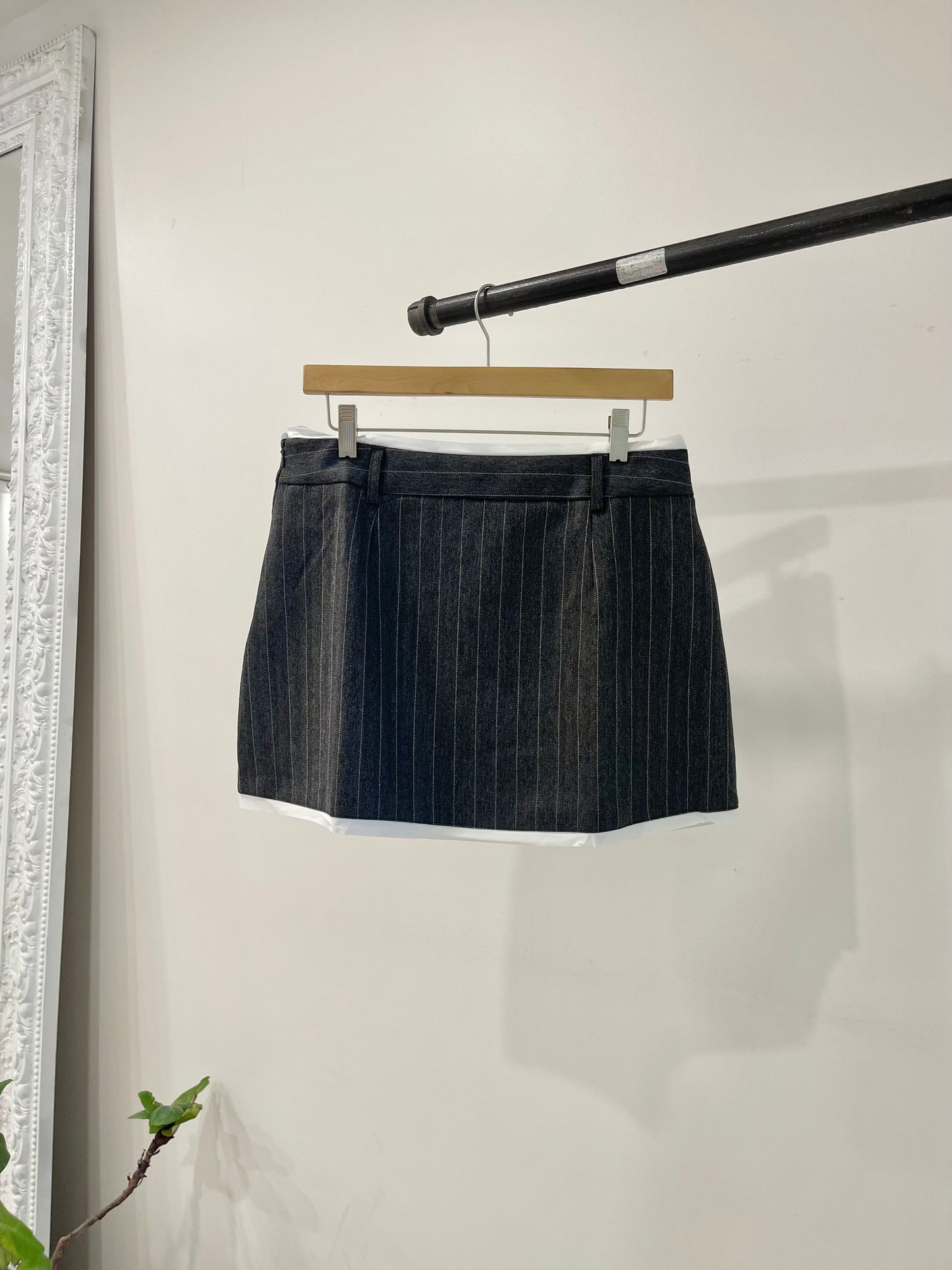 MABEL Pinstripe mini skirt