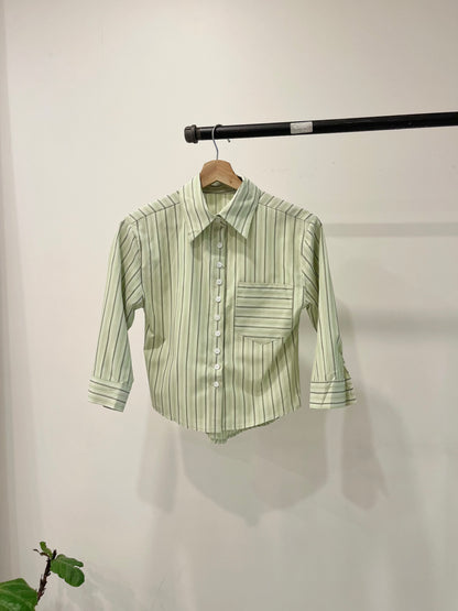 WREN Pinstripe slim shirt
