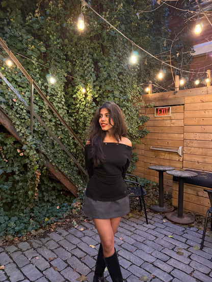 YO Snap button off shoulder top