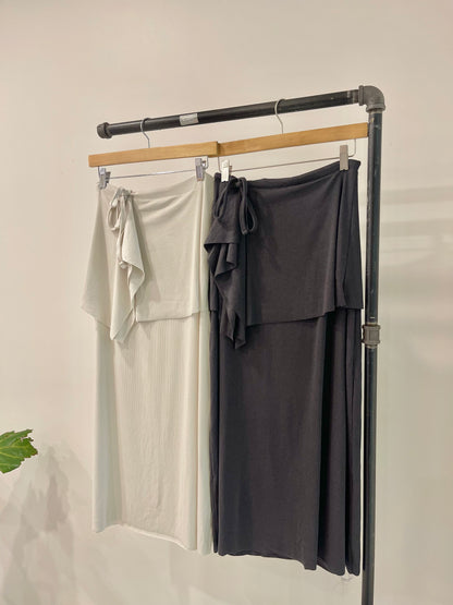 HARLOW Drawstring maxi skirt