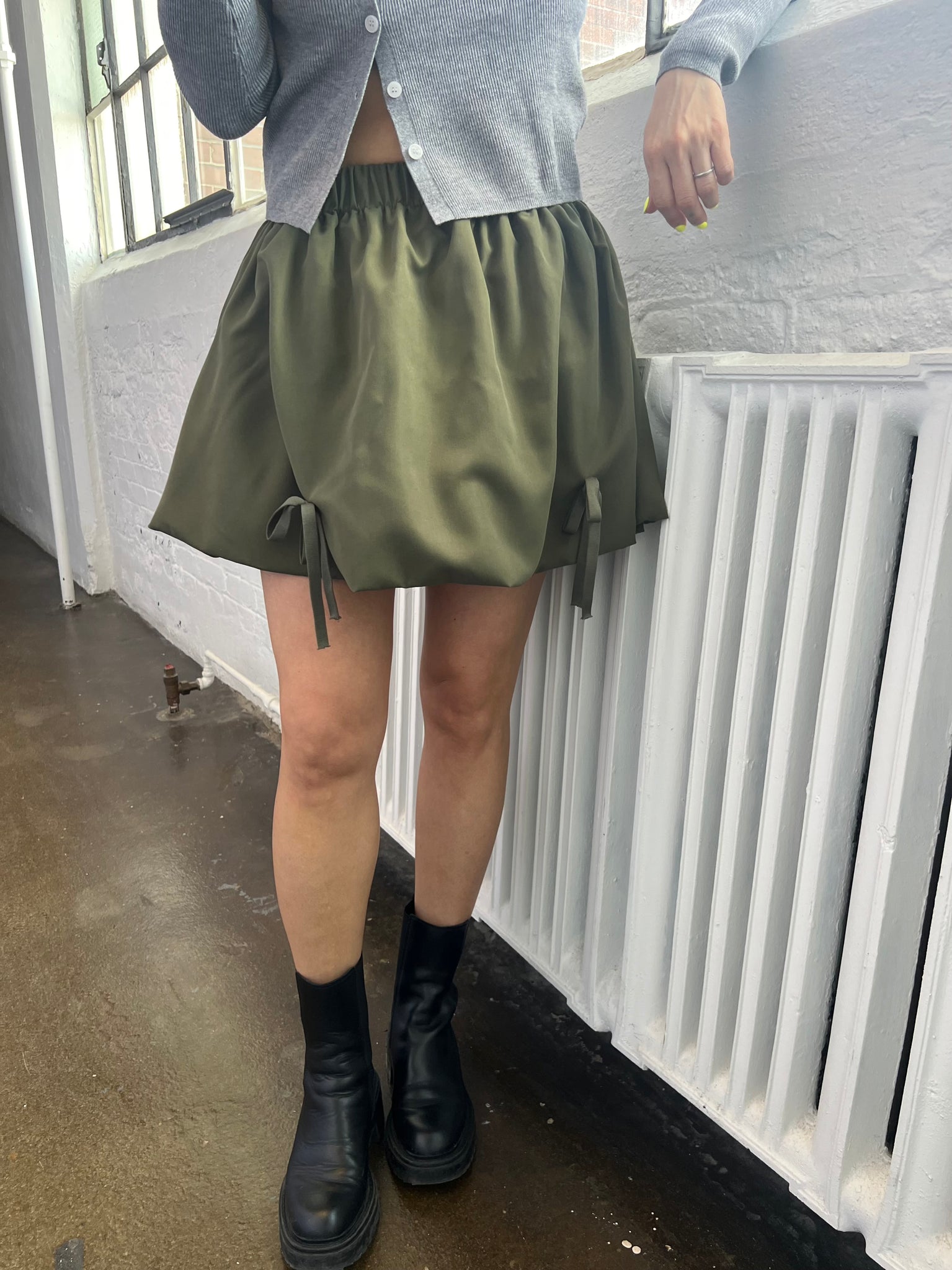 NARI Ribbon mini skirt