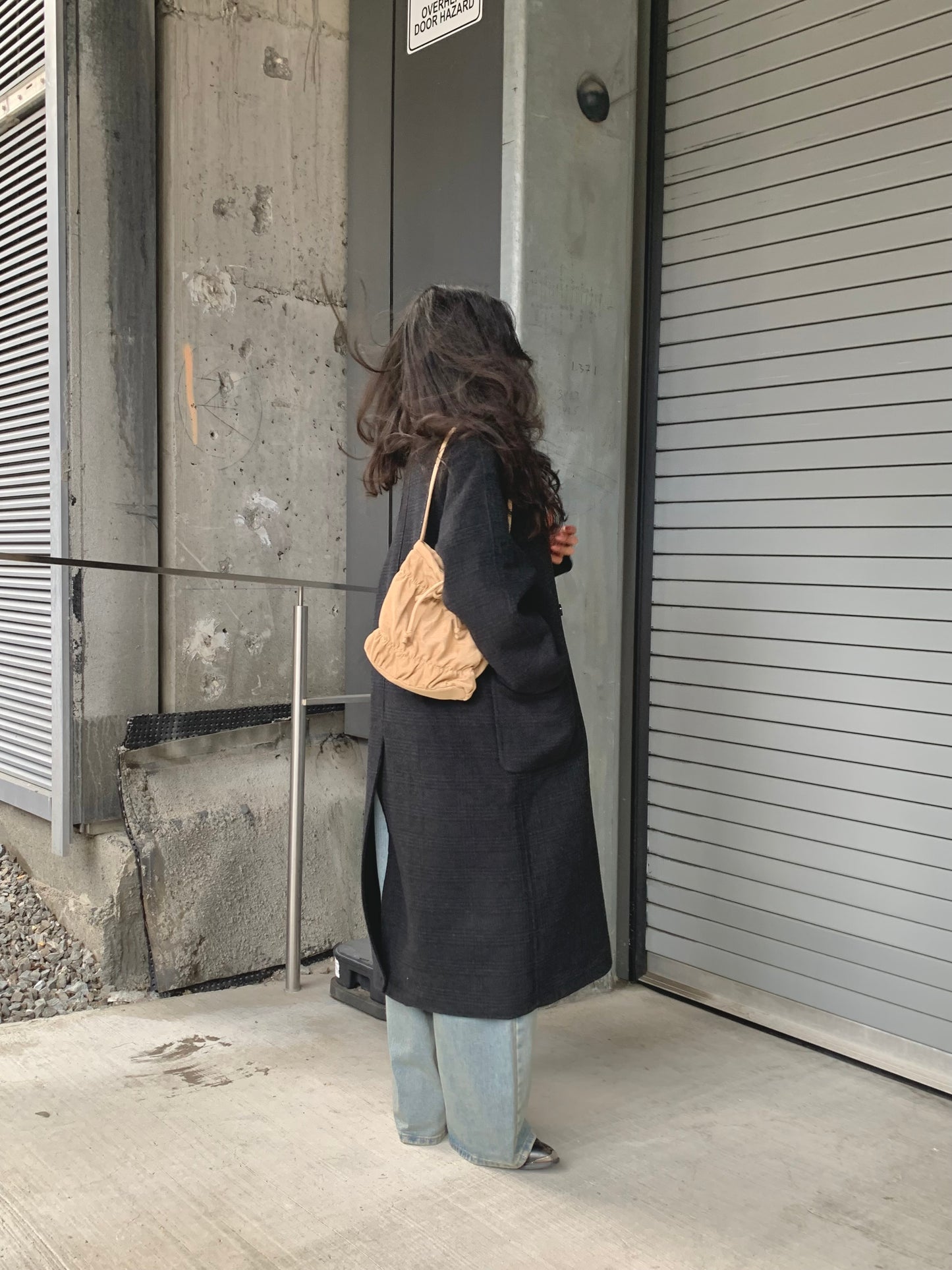 RUNE Ruched vegan suede bag