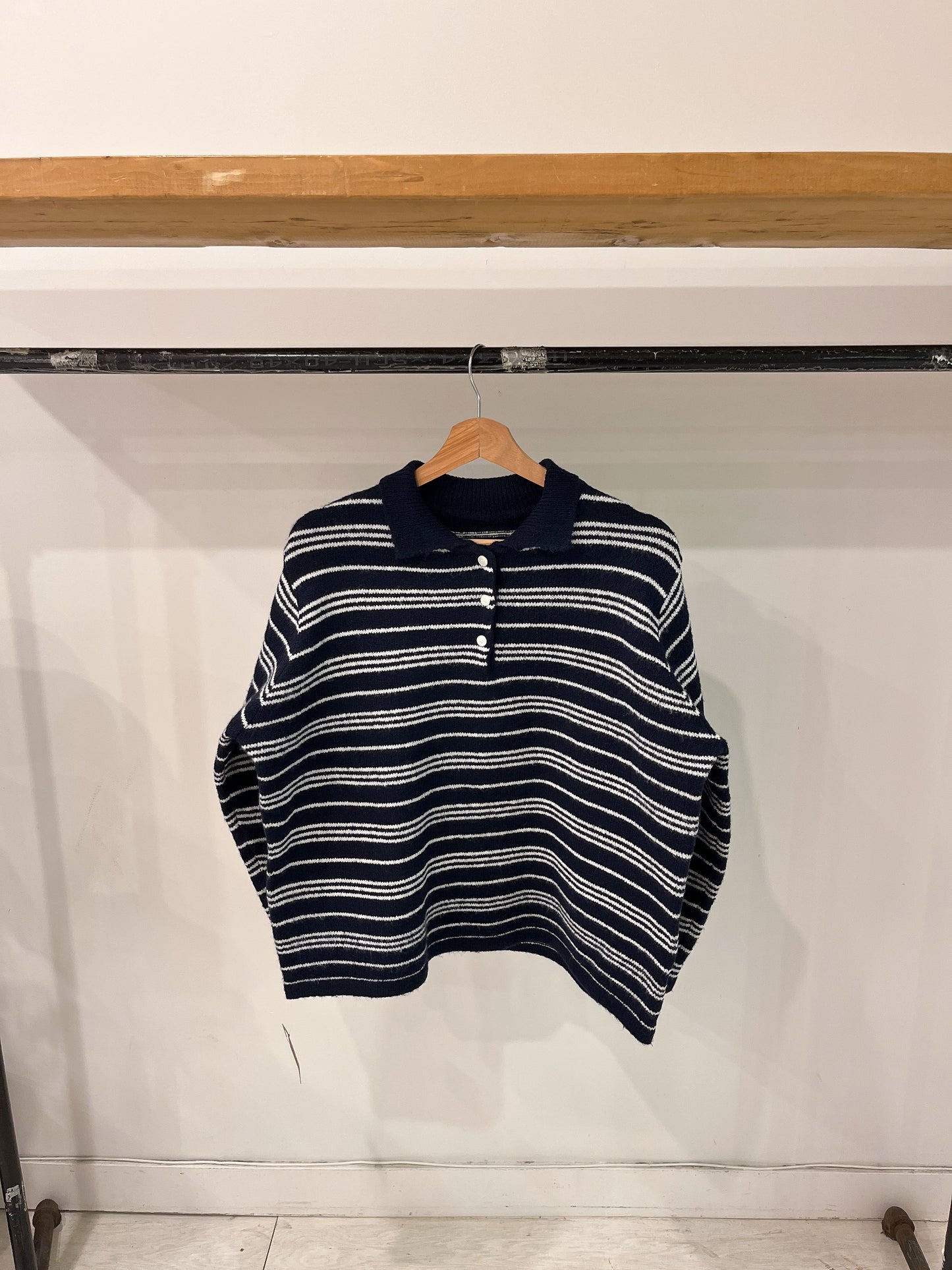 YOUR Collared stripe sweater