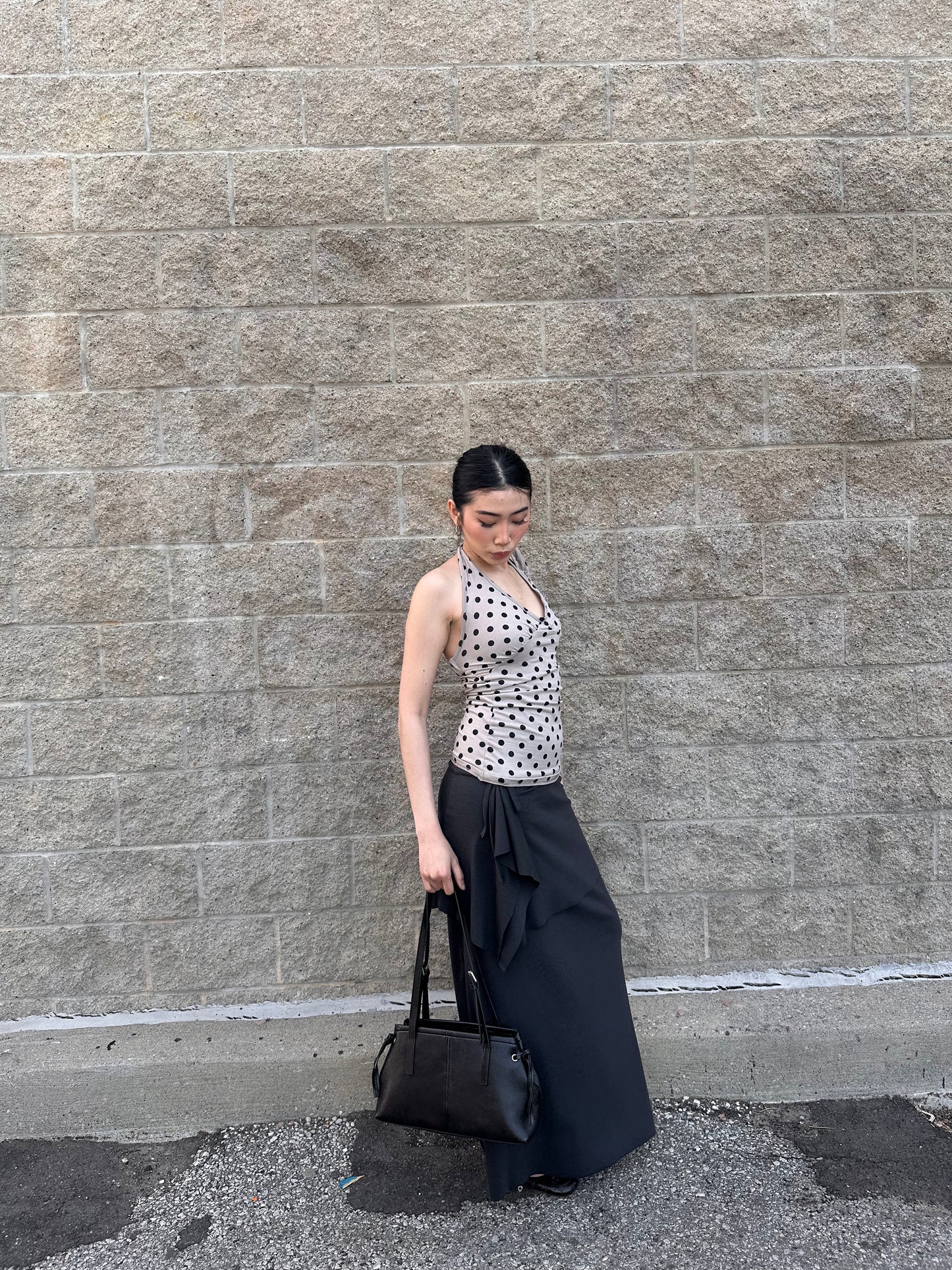 HARLOW Drawstring maxi skirt