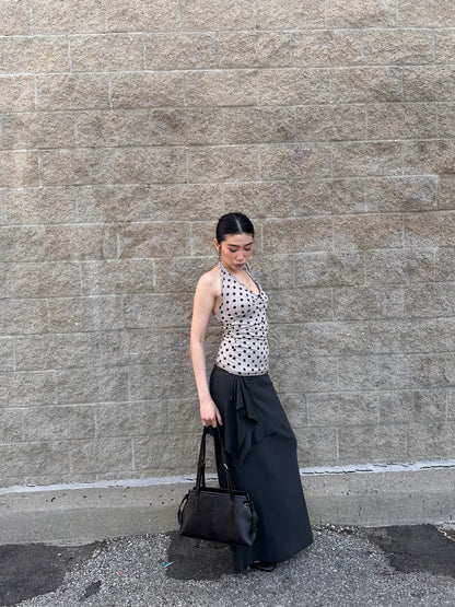 HARLOW Drawstring maxi skirt