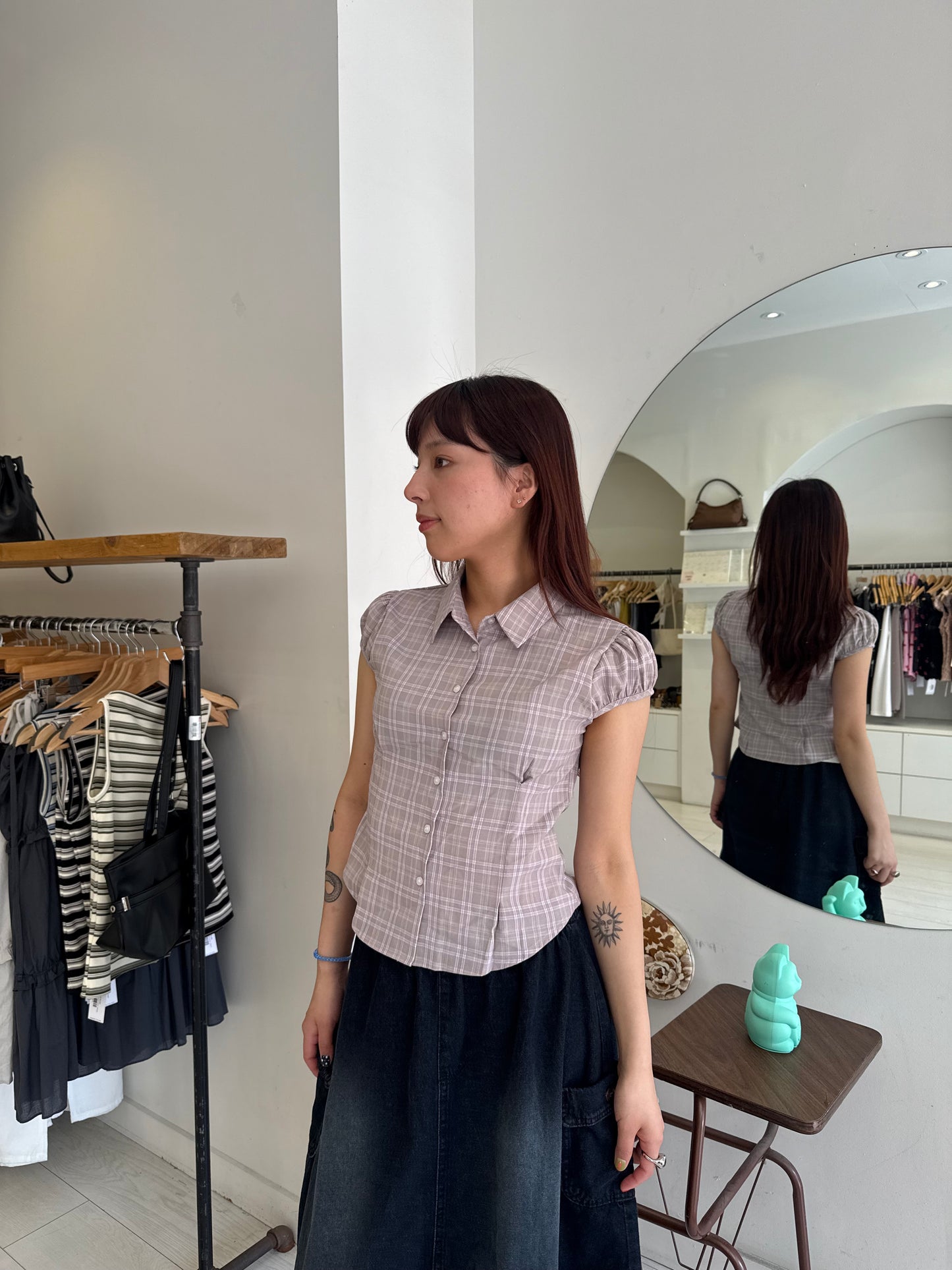 ODILE Gingham blouse