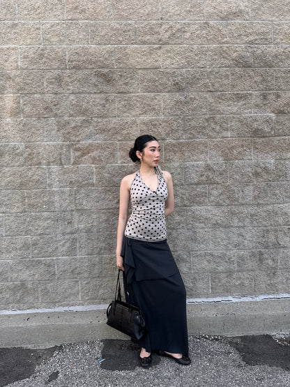 HARLOW Drawstring maxi skirt
