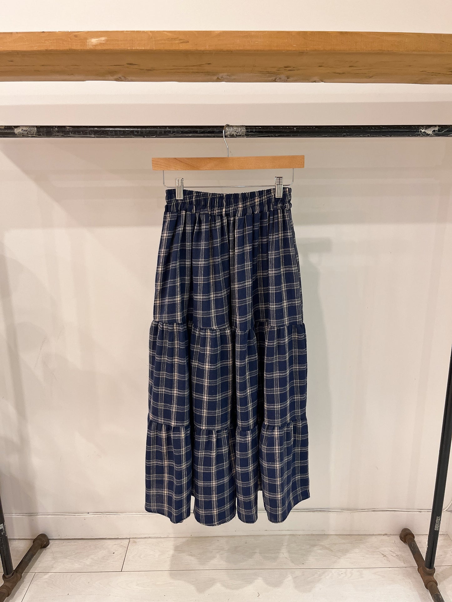 PASHA Plaid maxi skirt