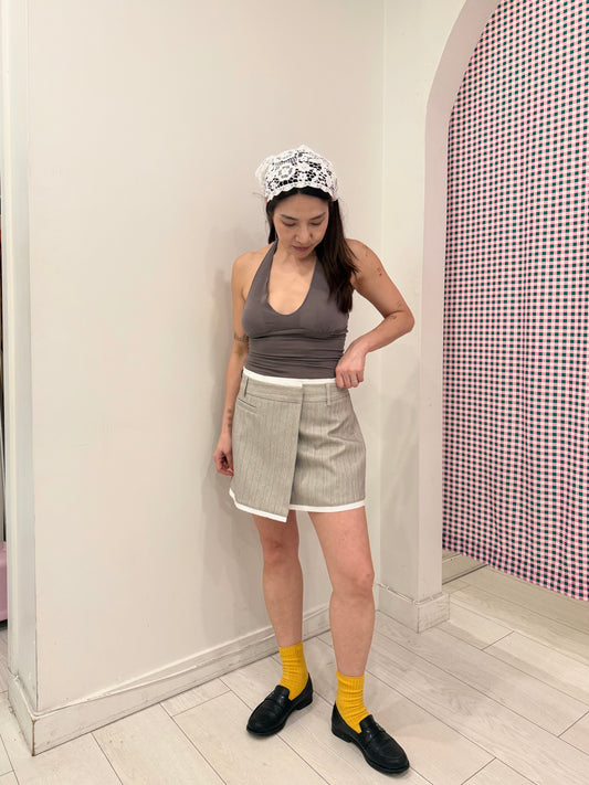MABEL Pinstripe mini skirt