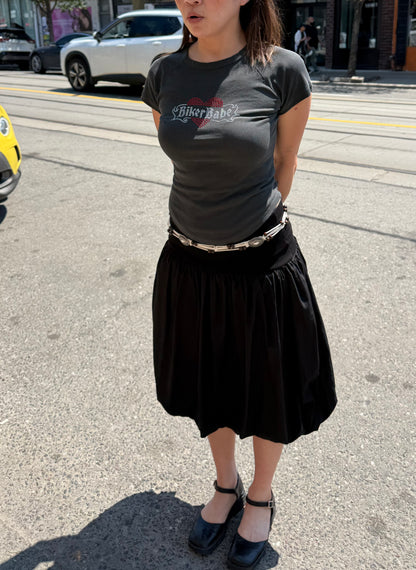 LUNA Balloon midi skirt