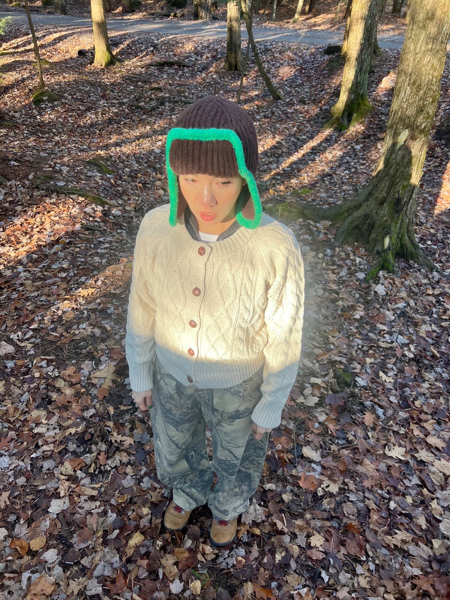 FATE Cable-knit cardigan