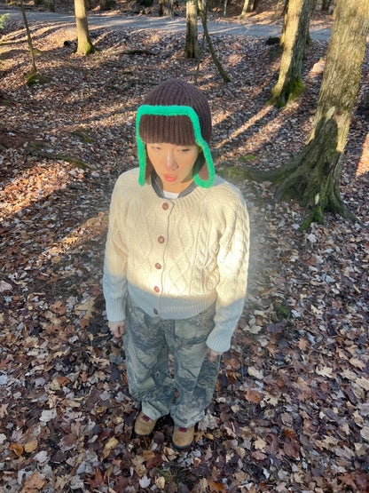 FATE Cable-knit cardigan