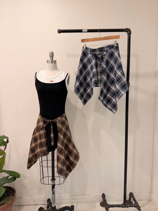 MAEVE Plaid wrap skirt