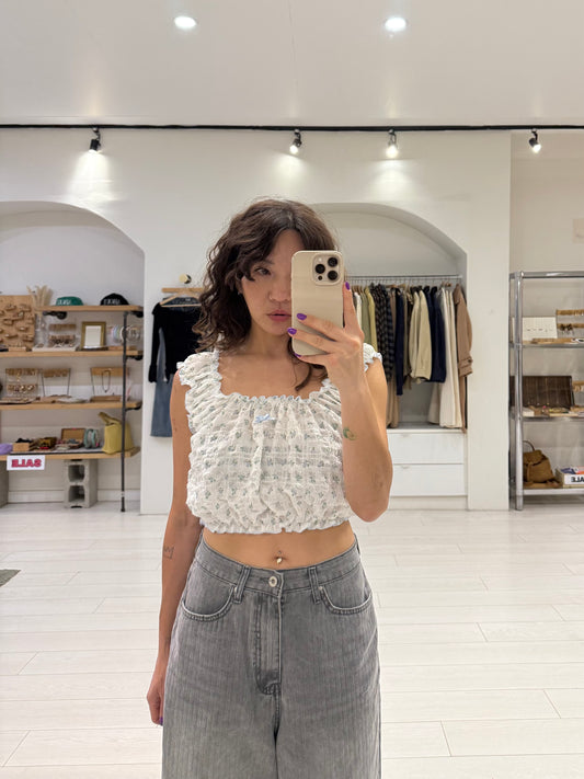 AMOURA  Floral bubble top