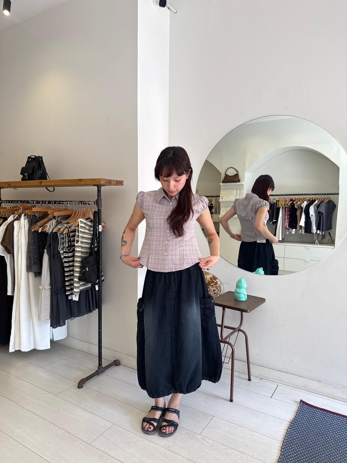 ODILE Gingham blouse