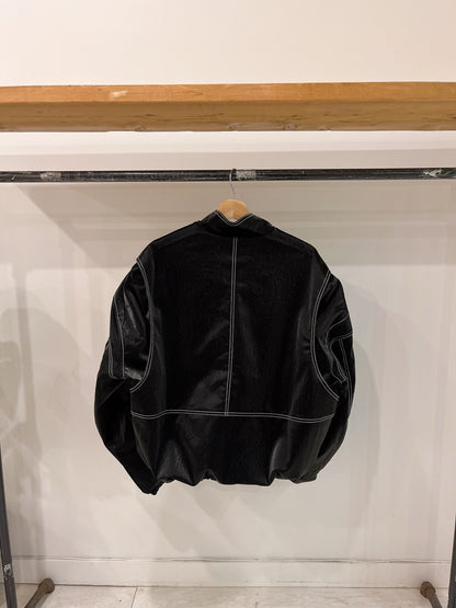 PURE Leather bomber jacket