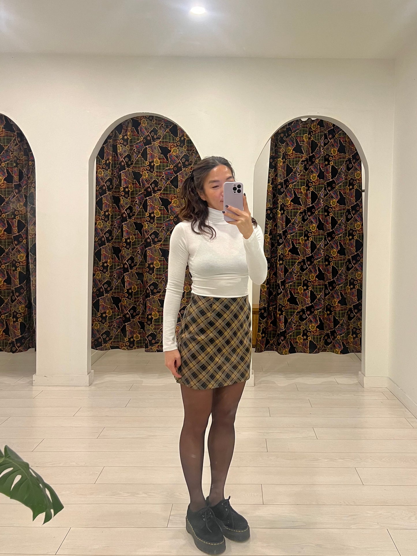 DAST Plaid mini skirt