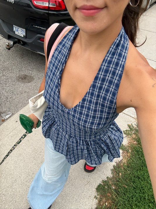 ELEM Plaid halter top