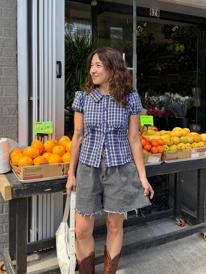 CALLIE Pintuck shirt