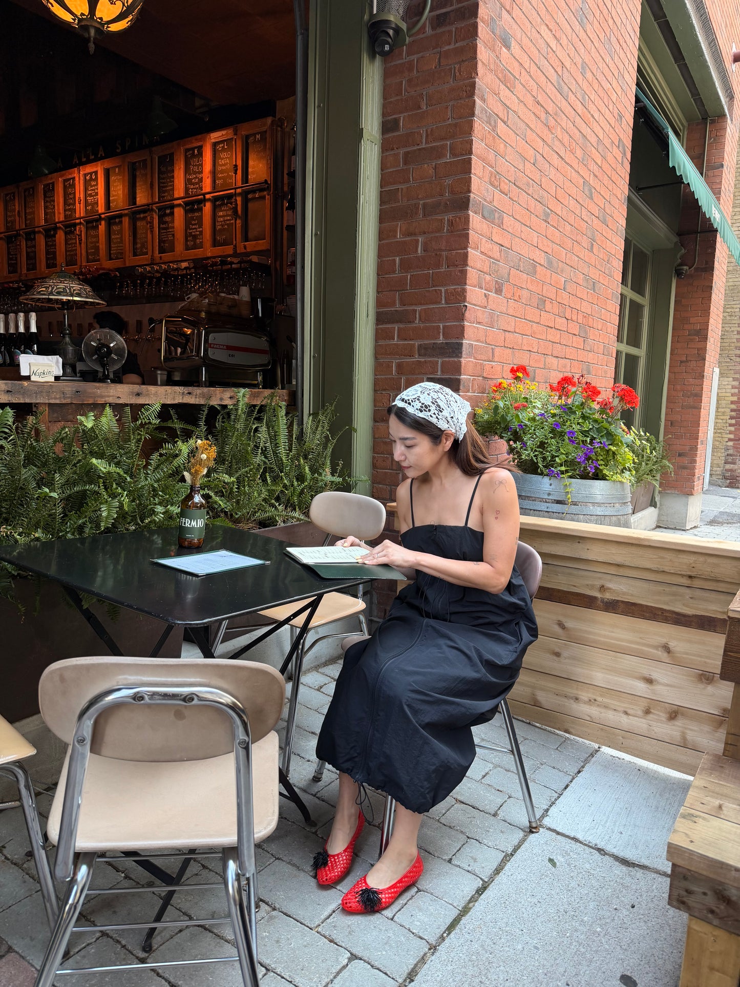 ELODIE Shirred maxi dress