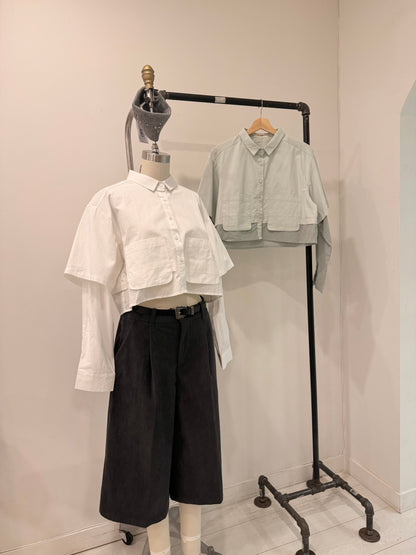 RONNY Layered crop shirt