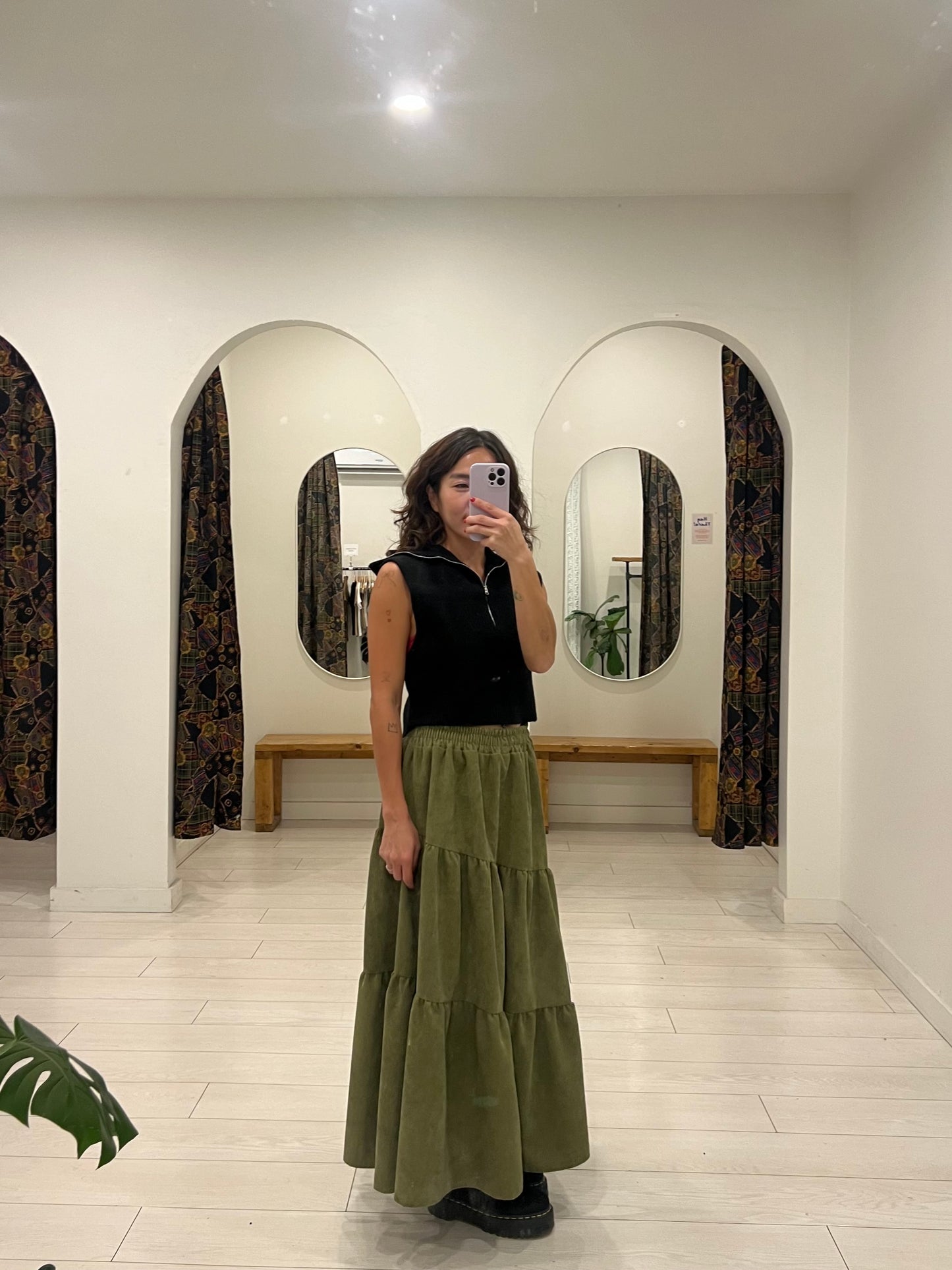 SALLY Corduroy maxi skirt