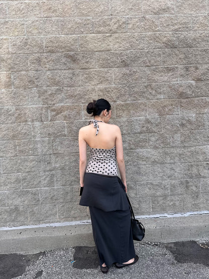 HARLOW Drawstring maxi skirt