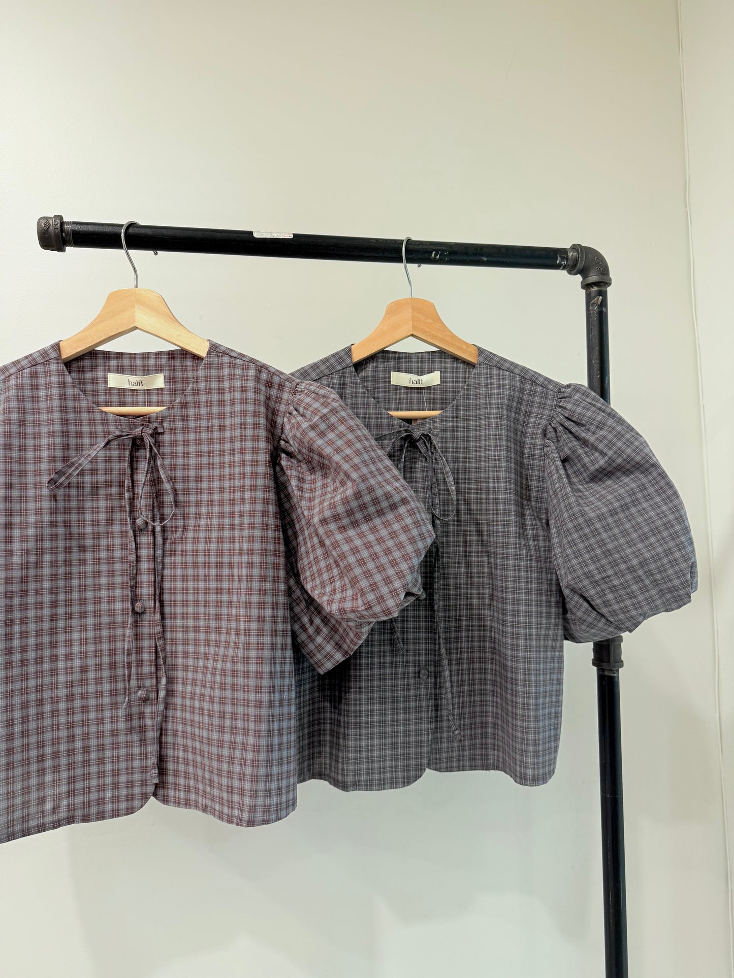 POSE Plaid tie shirt