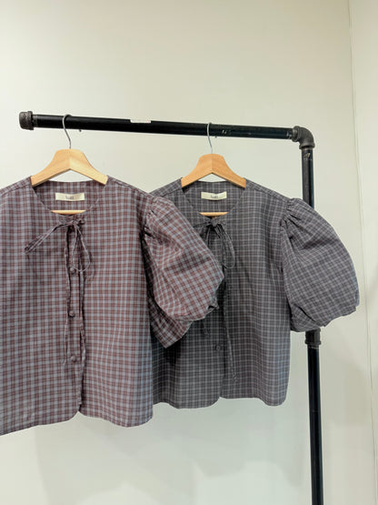 POSE Plaid tie shirt