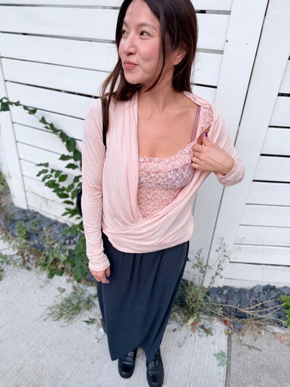 BRIDIE Drape wrap top
