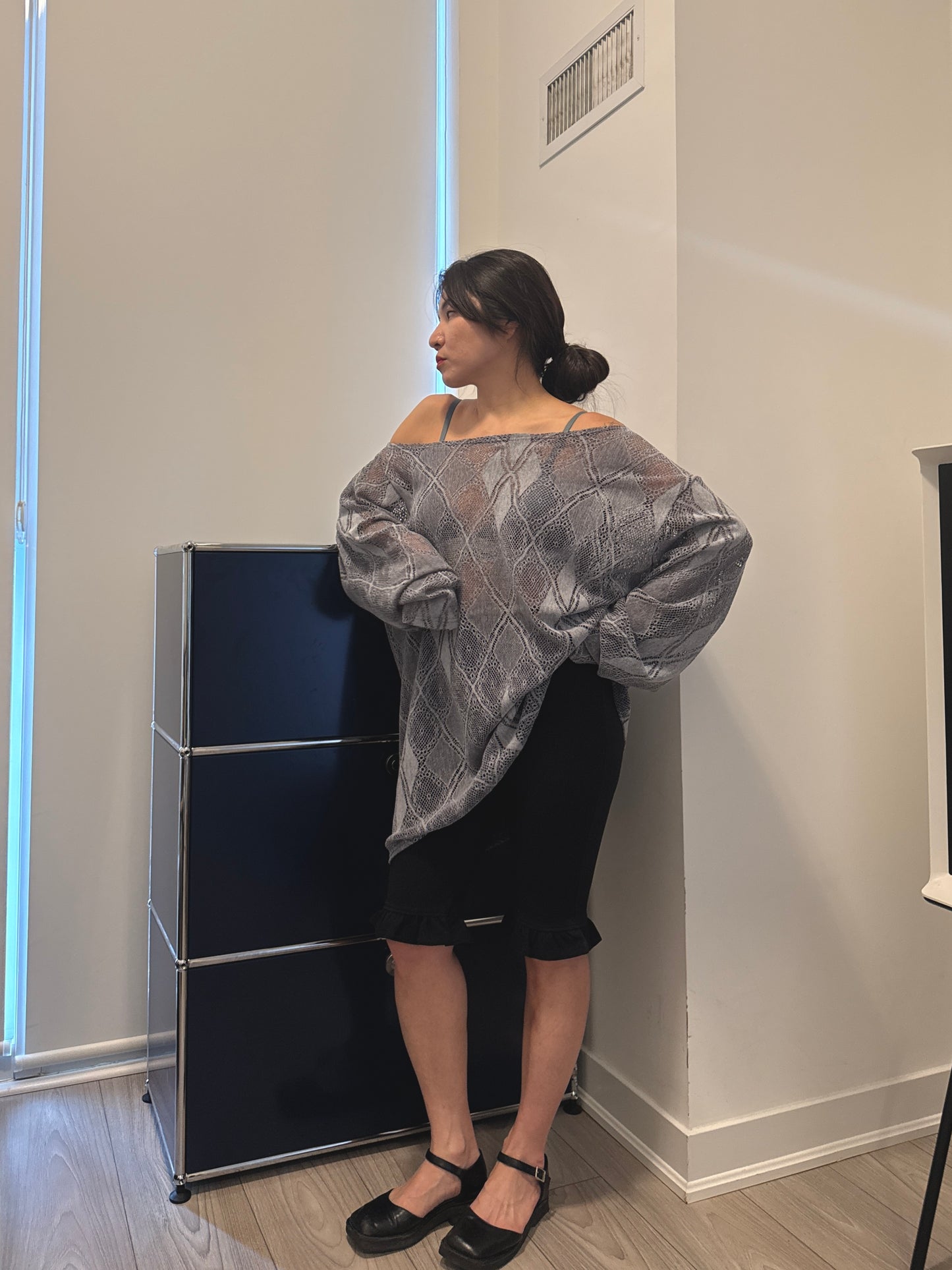 PHONY Oversized mesh top