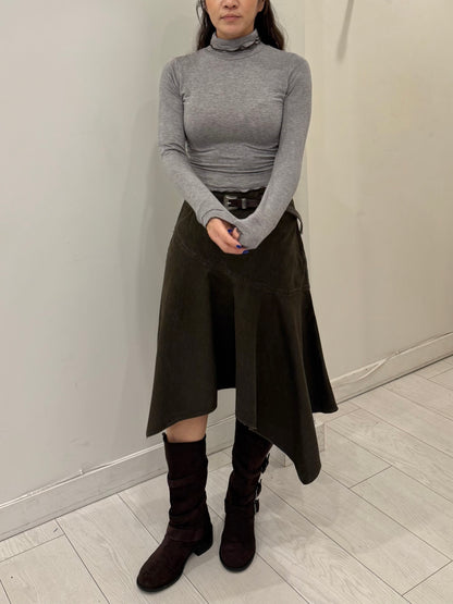 TOUCH Lettuce edge turtleneck top