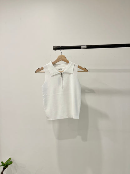 TESSA Half-zip knit tank