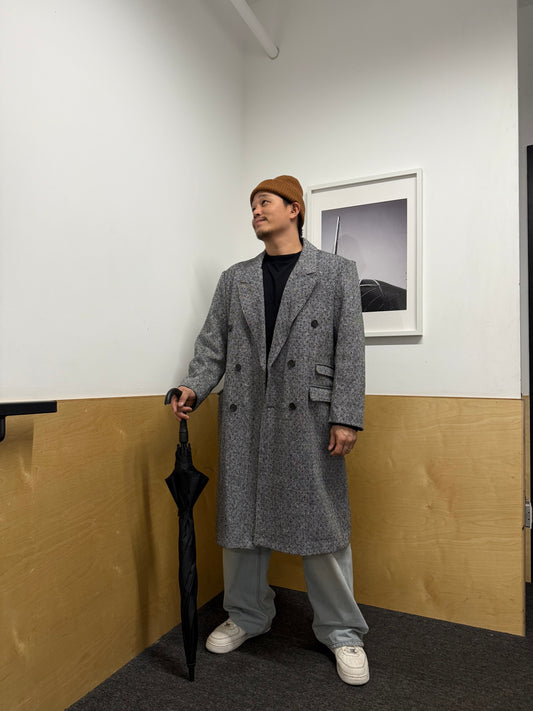 LIAMS Unisex herringbone coat