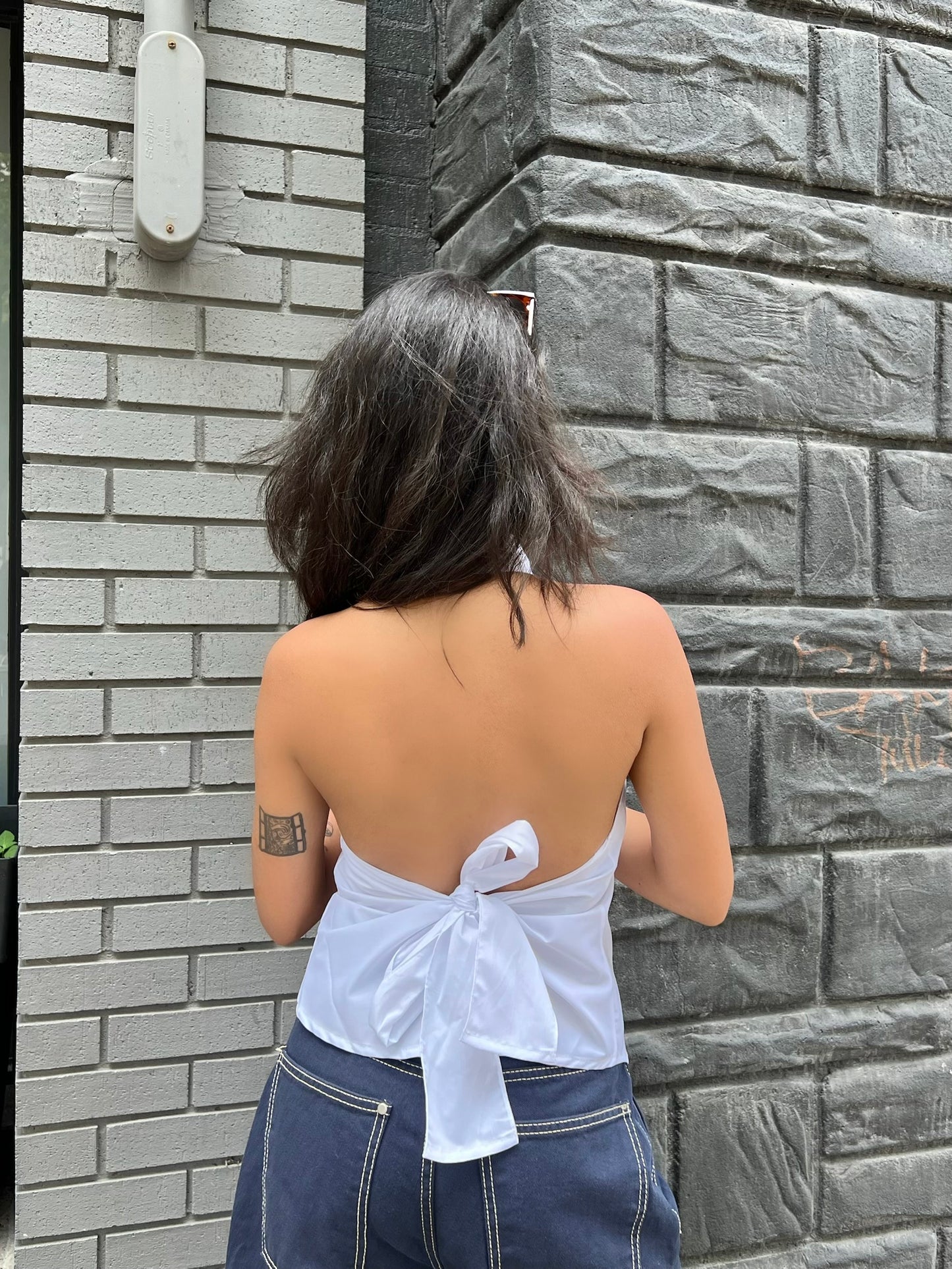 DASHA Backless halter shirt