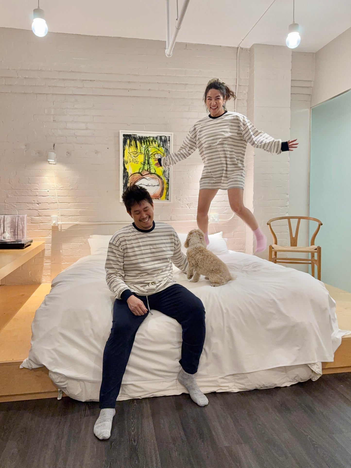 DOWN Striped long sleeve tee