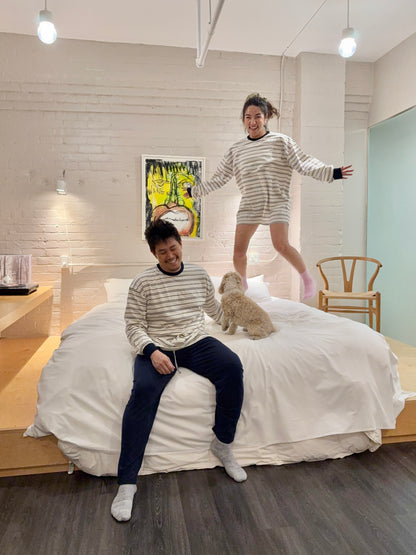 DOWN Striped long sleeve tee