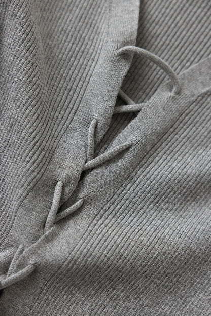 RACK Lace-up knit top