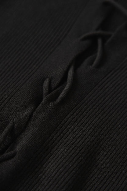 RACK Lace-up knit top