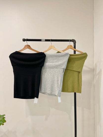 DEMIAN Off shoulder knit top