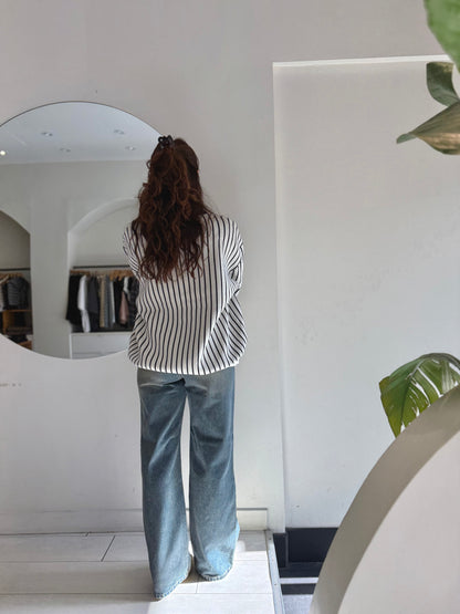 TIA Horizontal stripe rugby shirt