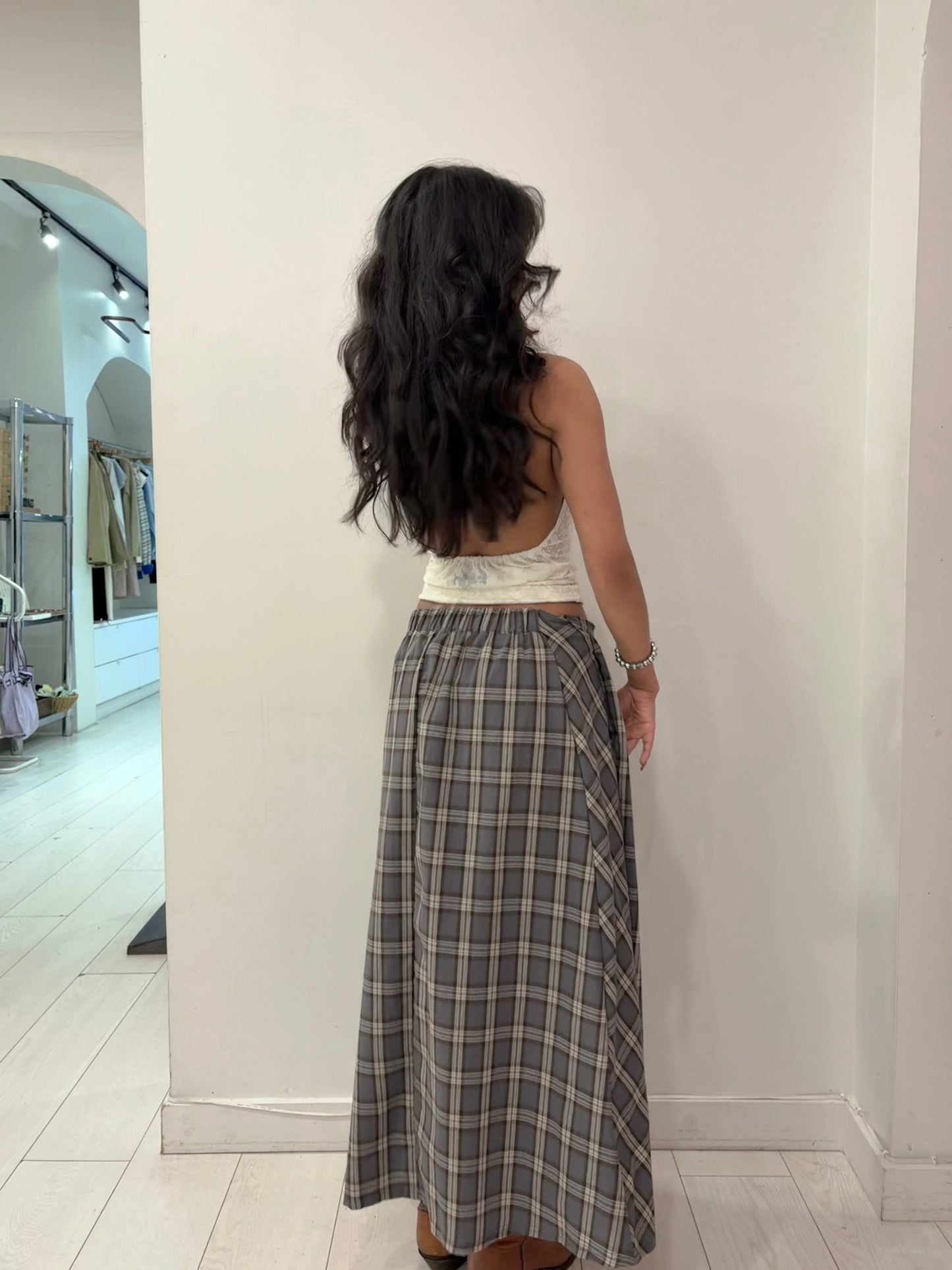 BLAIR Plaid maxi skirt