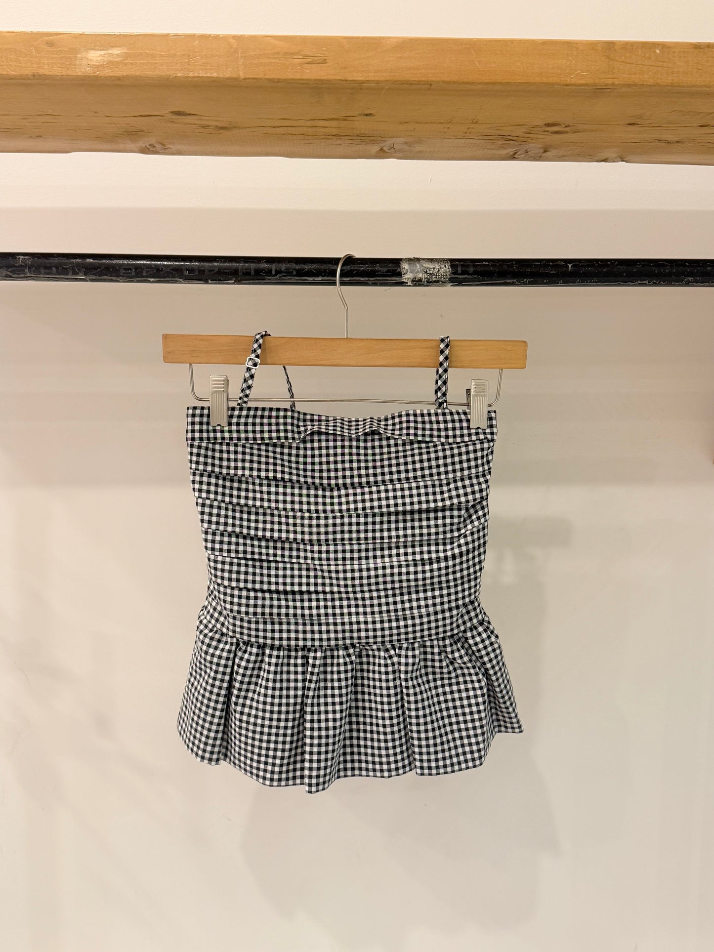 POP Gingham peplum top