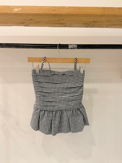 POP Gingham peplum top