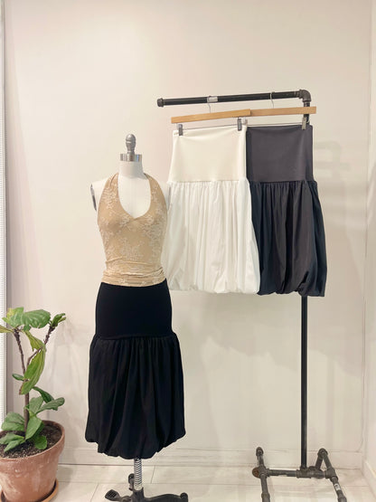 LUNA Balloon midi skirt